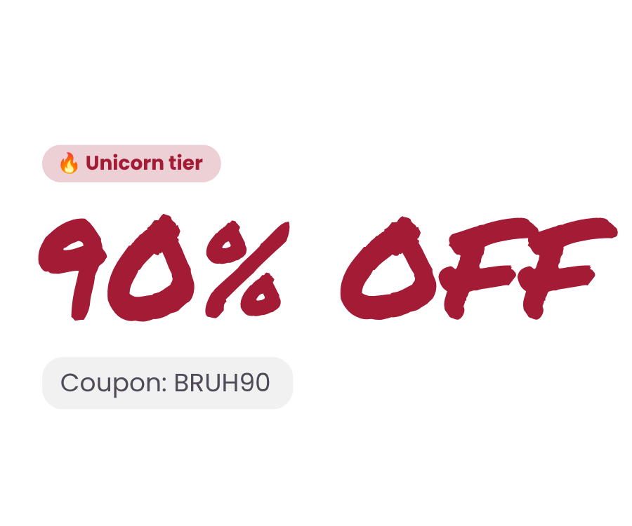 90% OFF - Coupon: BRUH90