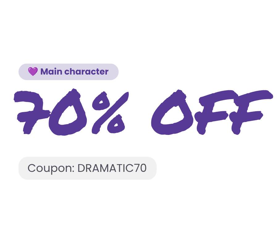 70% OFF - Coupon: DRAMATIC70